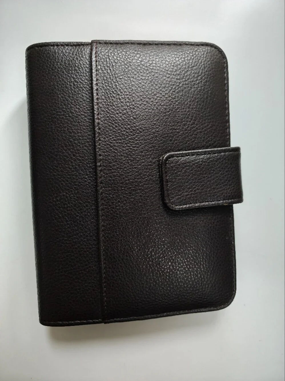 Classic Dark Brown Leather Organizer/Agenda/Filofox Snap Closure Personal Size